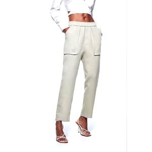 Zara High-Waisted Pants with Front Patch Pockets NWT Size Medium